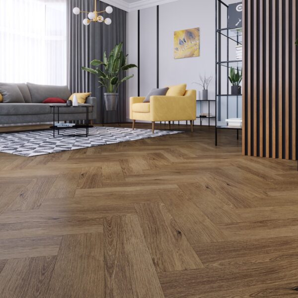 Panele Winylowe Arbiton Amaron Herringbone Acoustic Dąb Georgetown