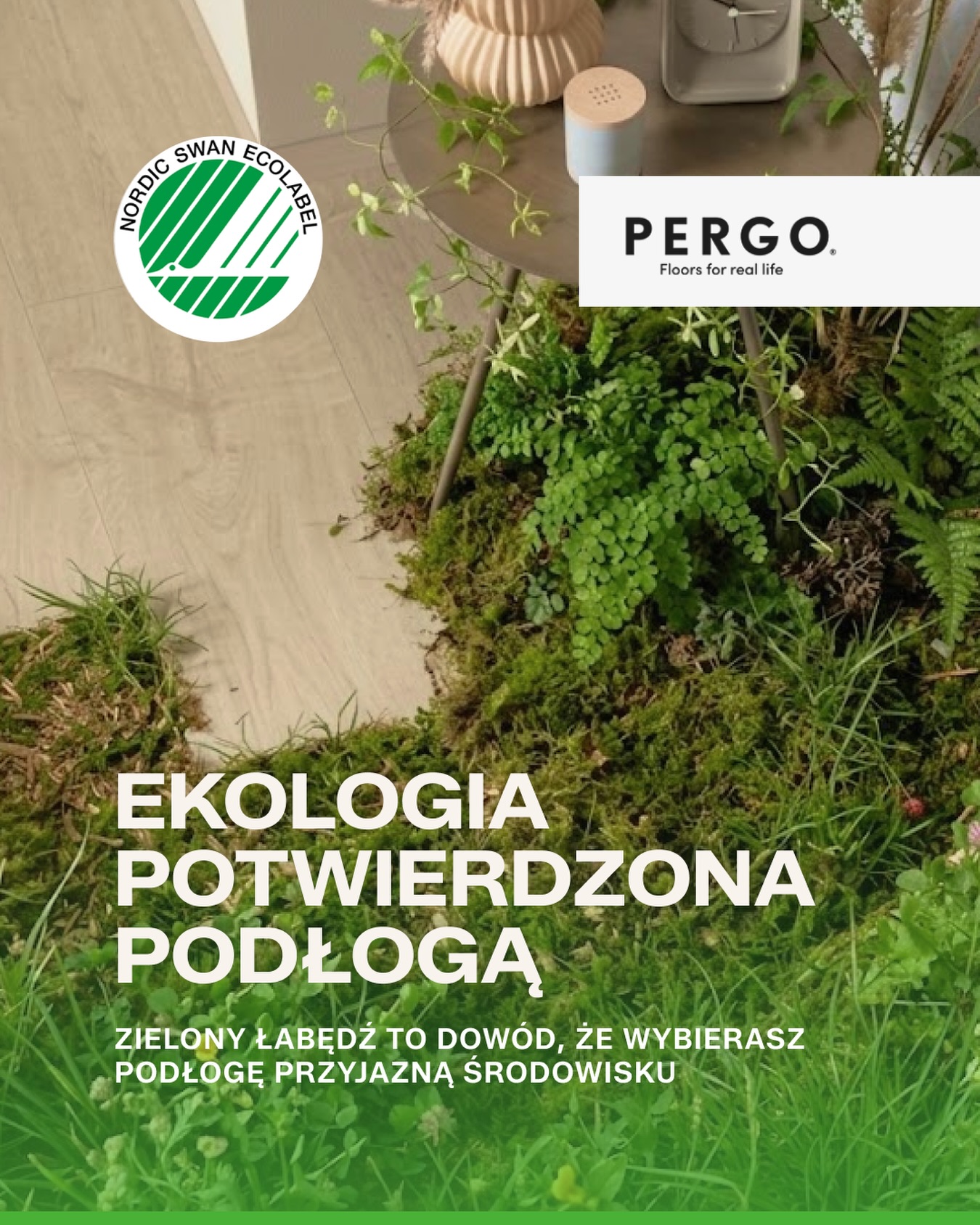 DOBRA PODŁOGA TO NIE TYLKO WYGLĄD. TO TEŻ ŚWIADOMY WYBÓR. 💚✨ Podłogi Pergo oznaczone certyfikatem Nordic Swan…